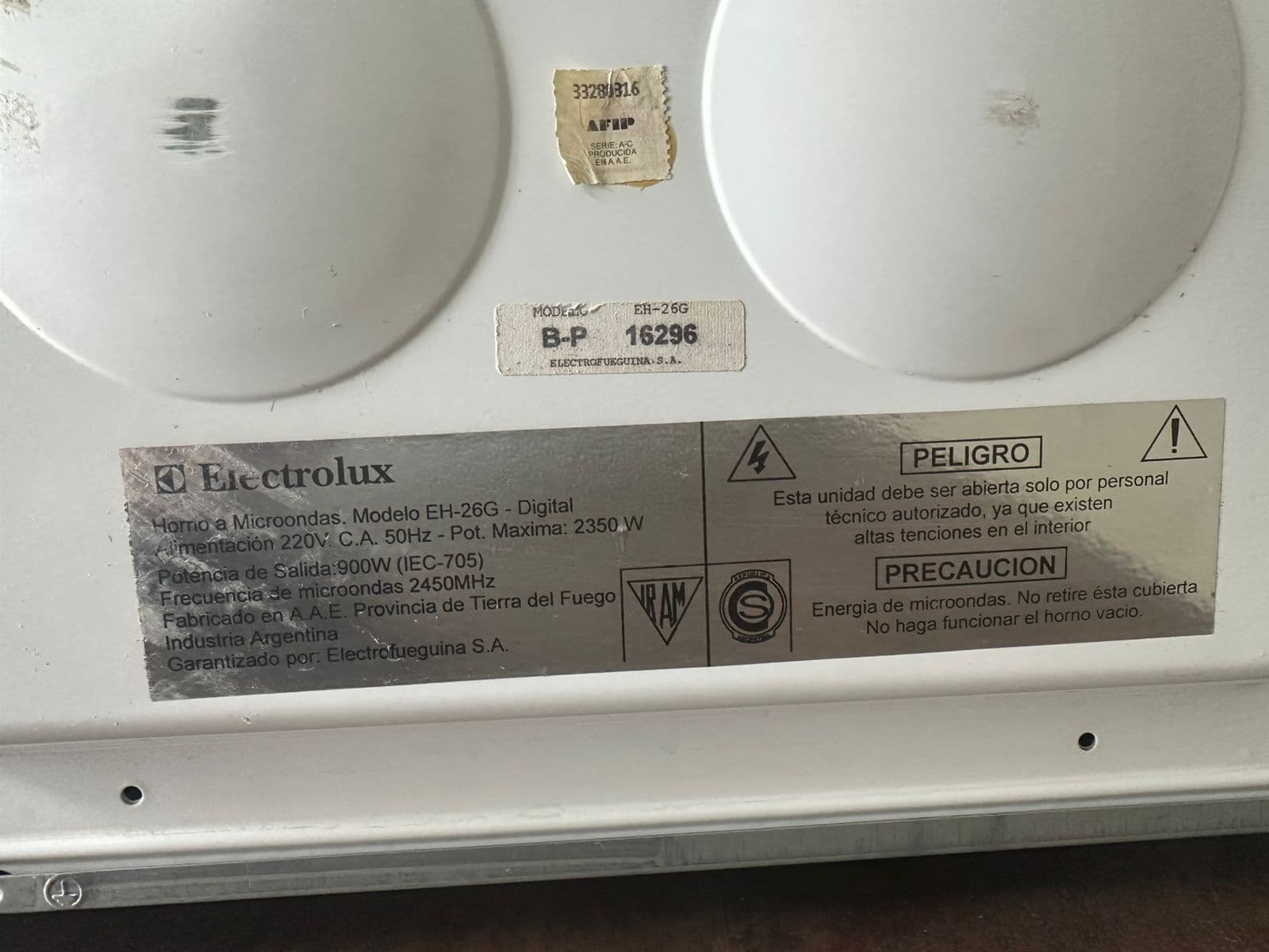MICROONDAS ELECTROLUX