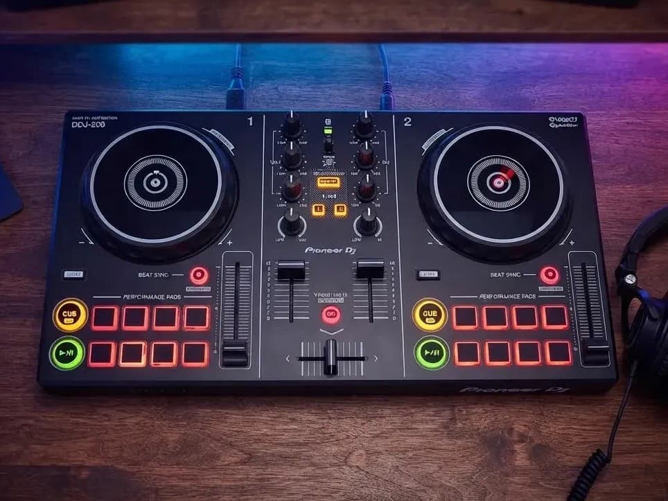 Controlador Dj Pioneer Ddj Ddj-200 Negro De 2 Canales (Usado)