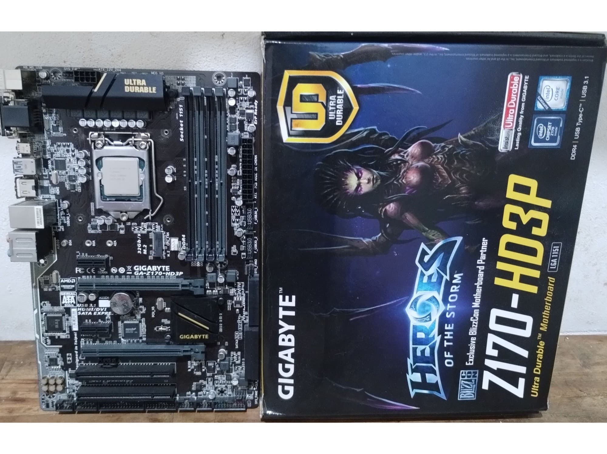 Combo PC: Gigabyte Z170-HD3P + Intel i5 6600K + Cooler RGB
