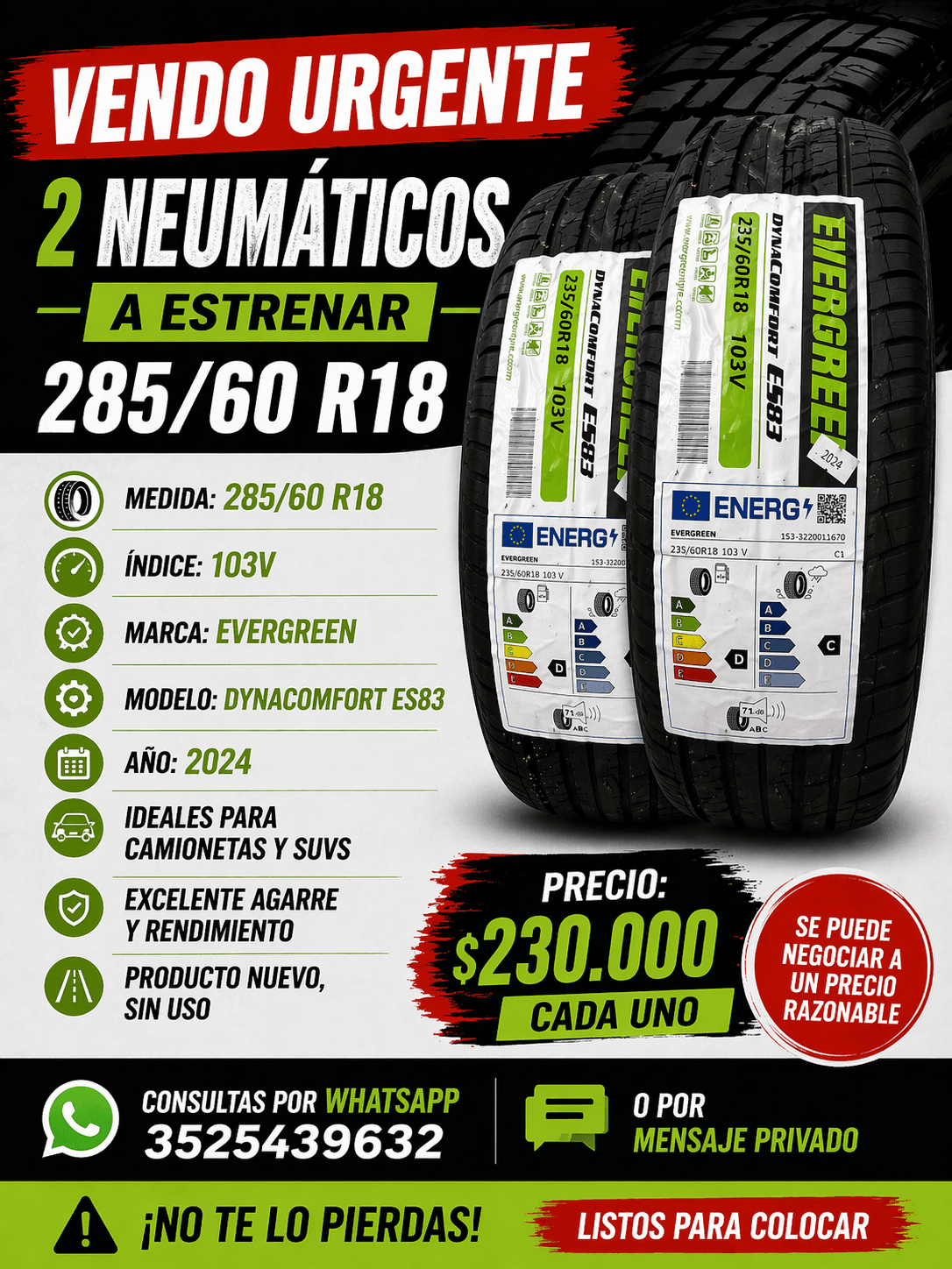 Neumáticos a estrenar