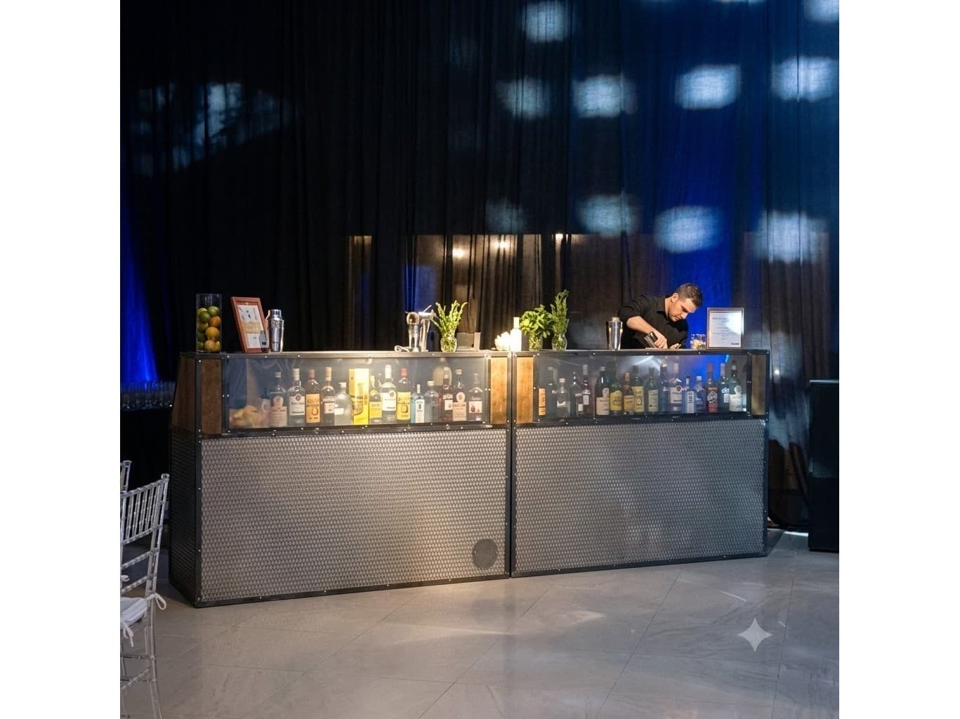 Barra móvil para eventos.
