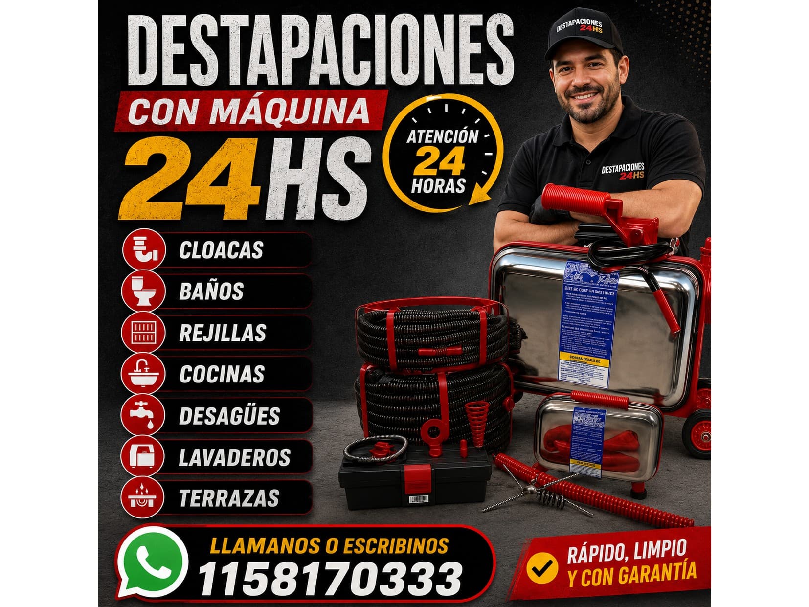 Destapaciones con maquina