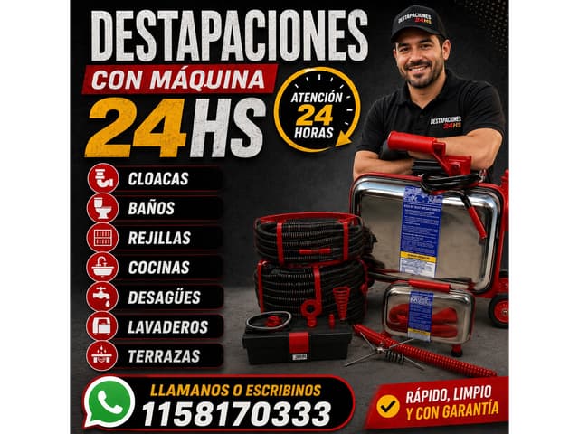 Destapaciones con maquina