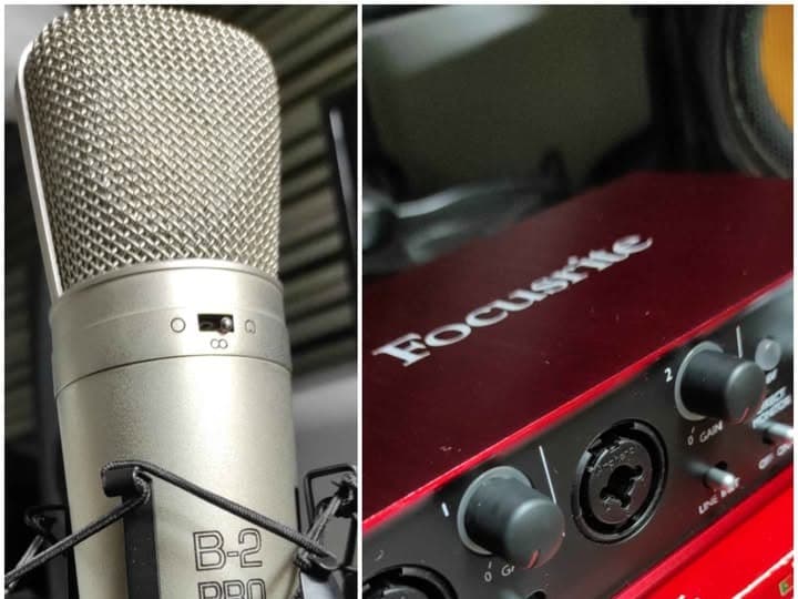 Combo micrófono Behringer e interfaz Scarlett 2i2 2Gen