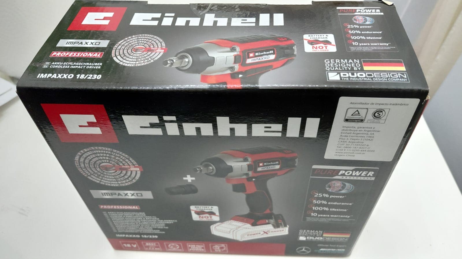 Llave De Impacto Einhell Impaxxo 18/230 + BaterĂa + Cargador Nueva