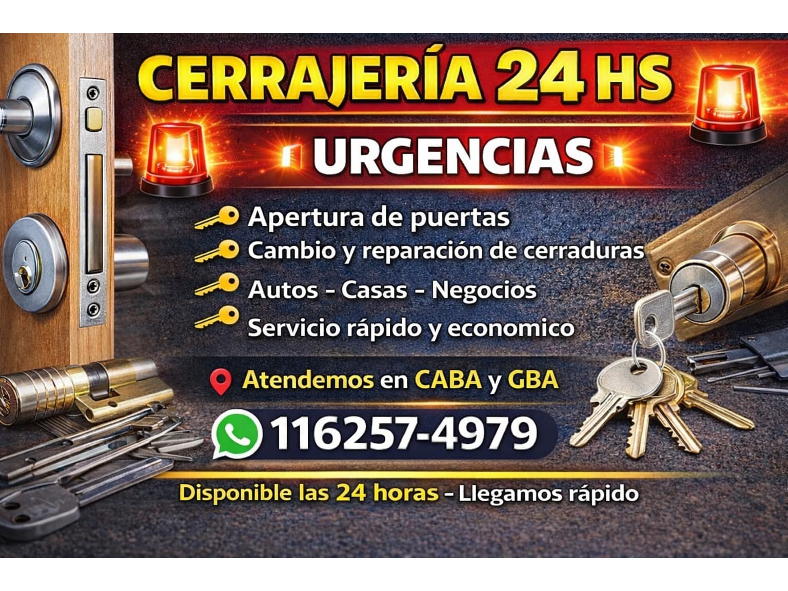 Cerrajería de Urgencias // Pompeya // Cerrajeros a Domicilio // 116257-4979