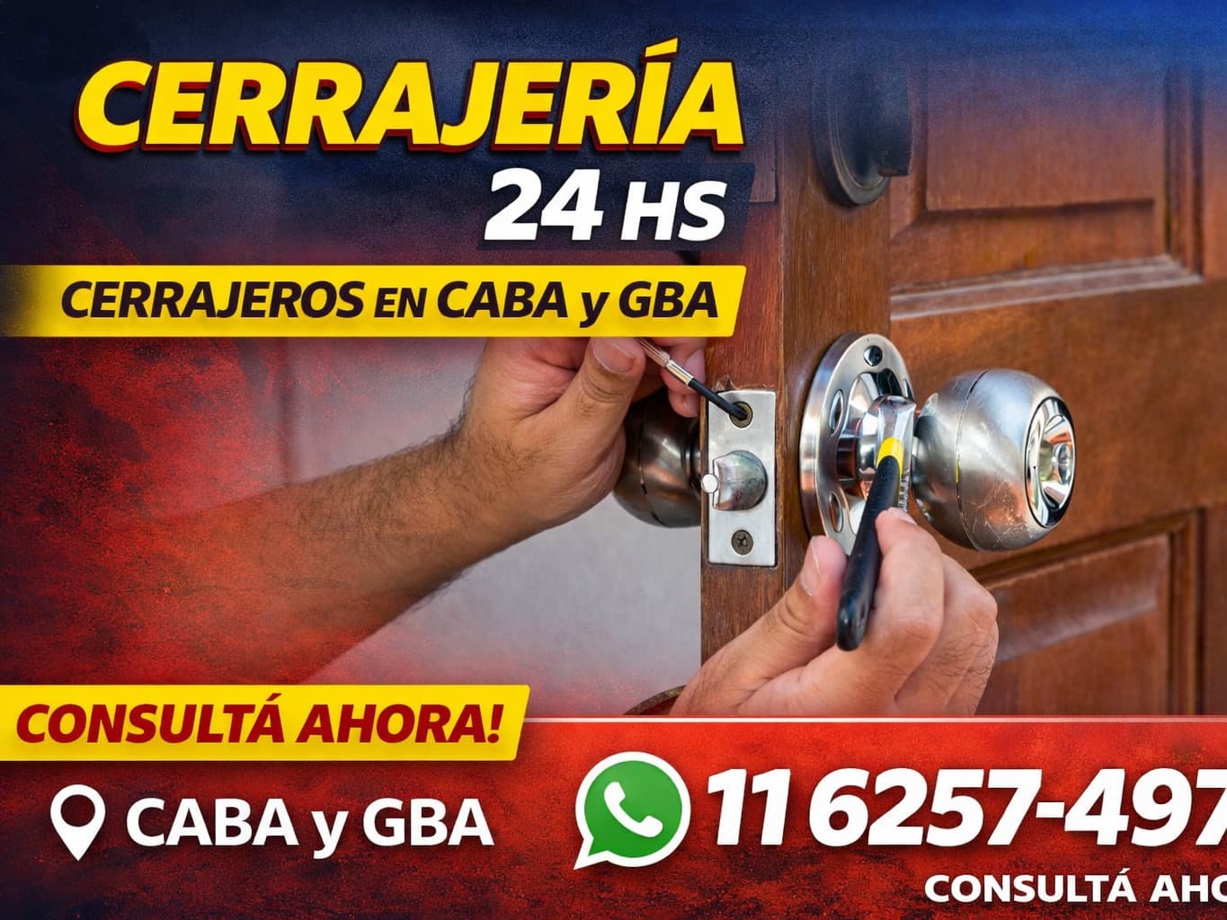 Cerrajería de Urgencias // Chacarita // Cerrajeros a Domicilio // 116257-4979