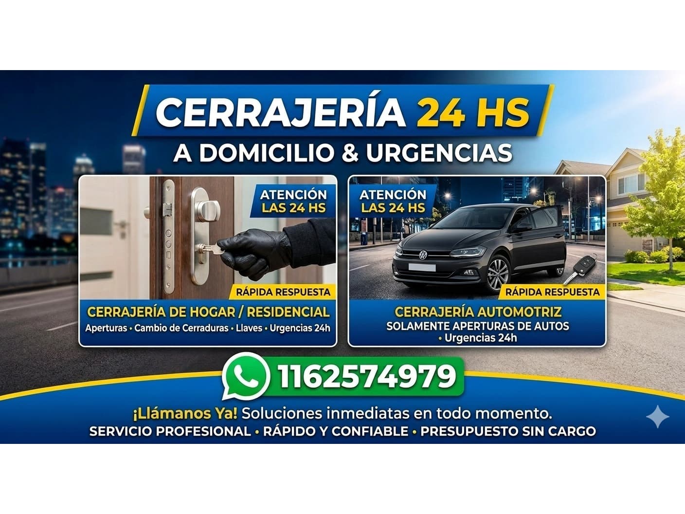 Cerrajería de Urgencias // Colegiales // Cerrajeros a Domicilio // 116257-4979
