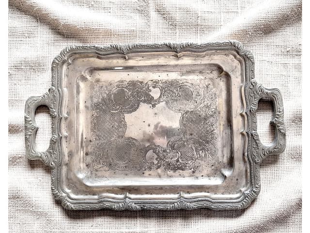ANTIGUA BANDEJA DE ALPACA REP. SHEFFIELD IND. ARGENTINA