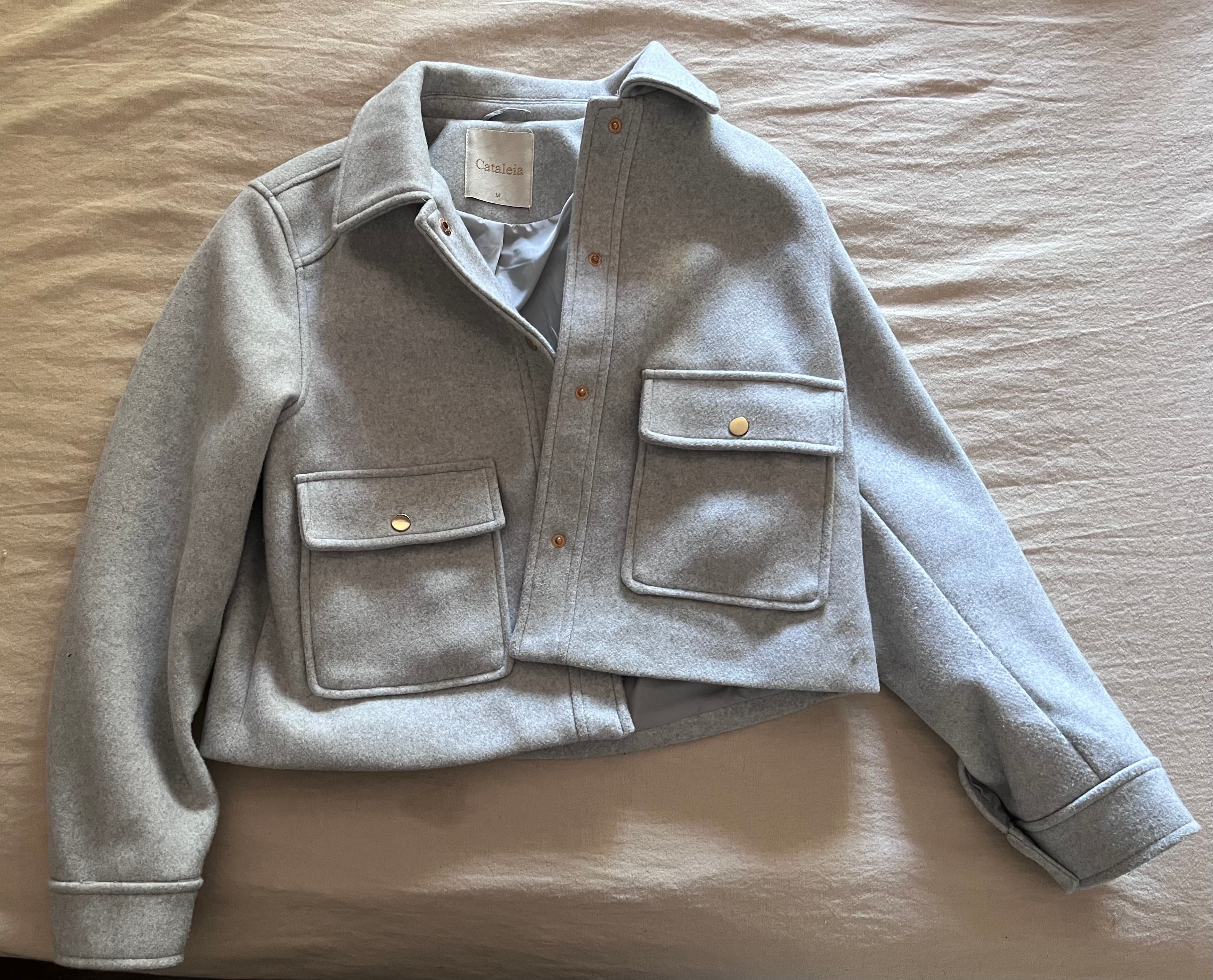 Chaqueta de paño gris