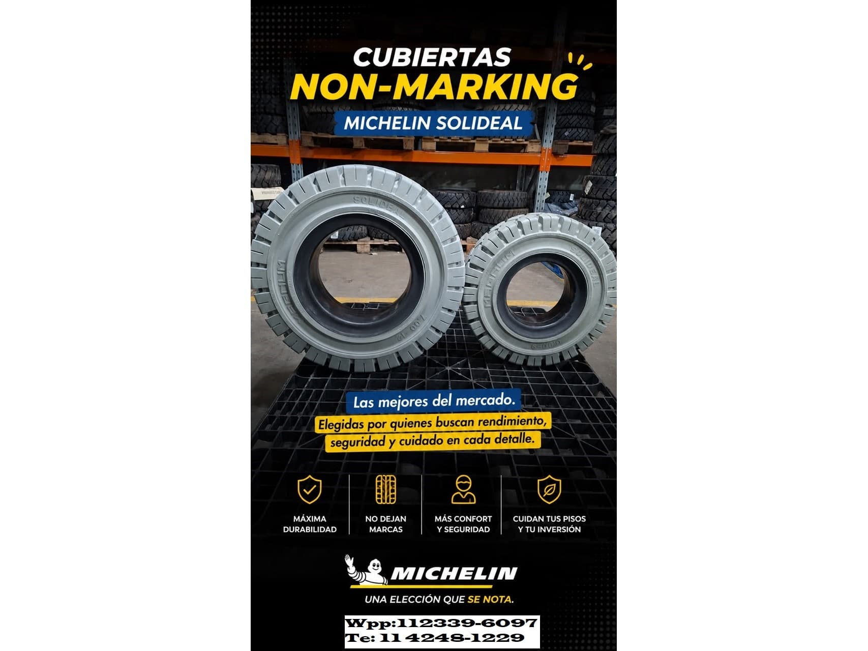 CUBIERTAS Non marking Solideal Rodamarsa tires