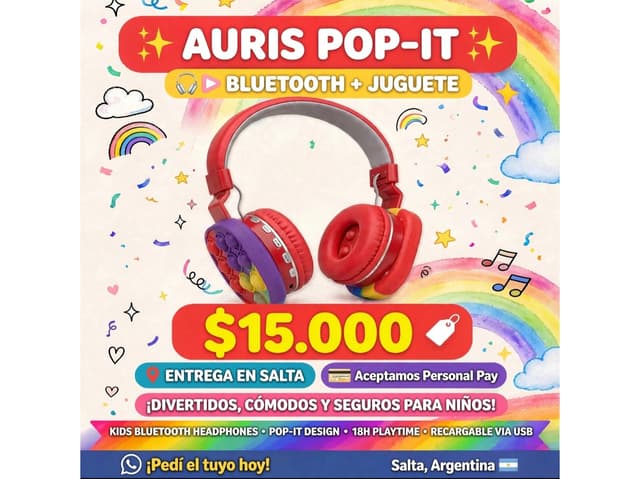 Auriculares con Pop-It