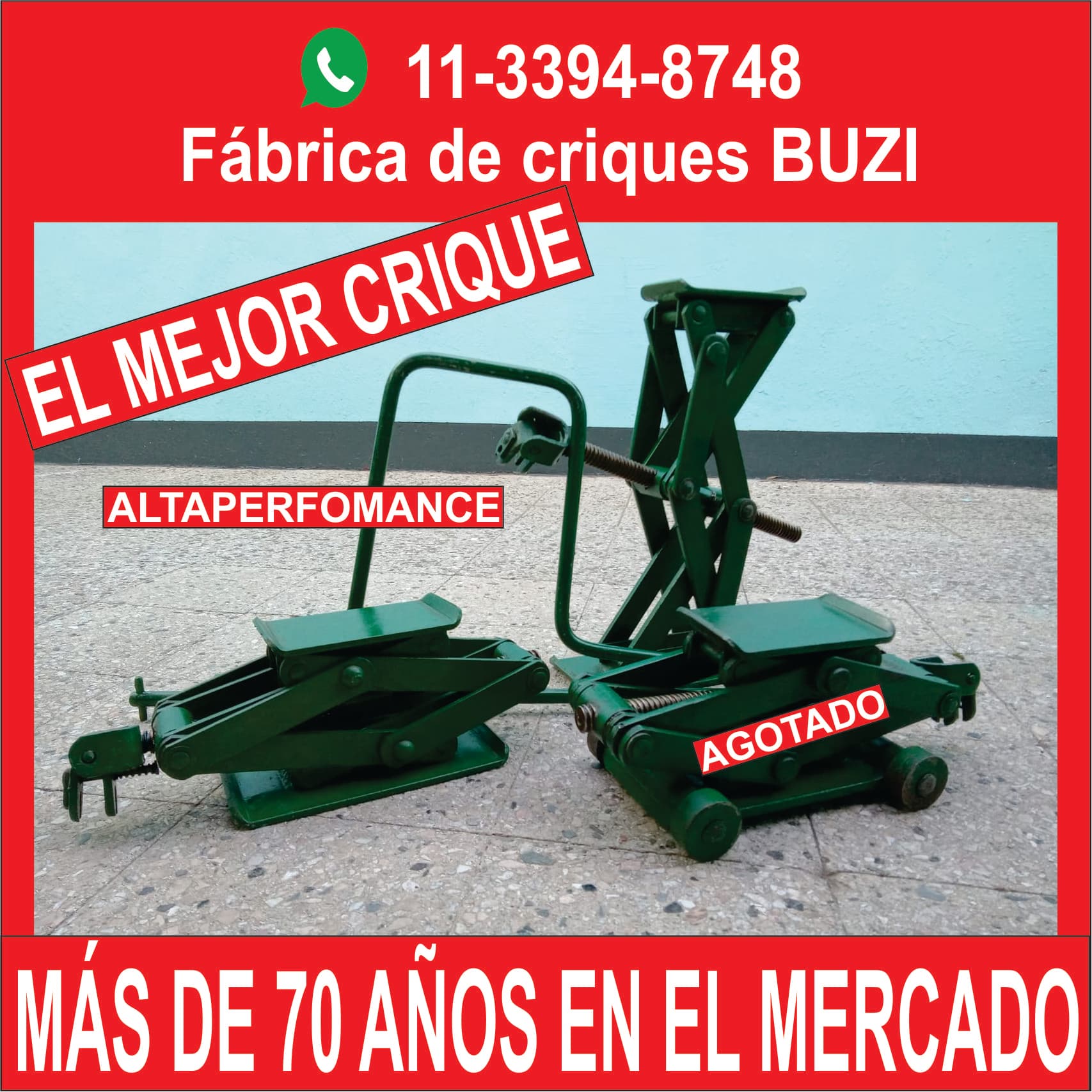 Criques mecánicos tipo tijera profesionales.