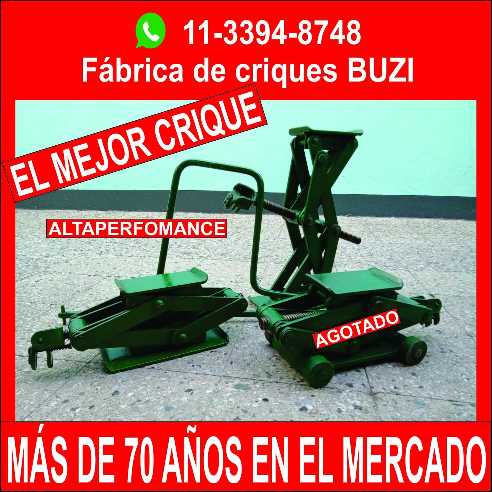 Crique mecánico tijera.