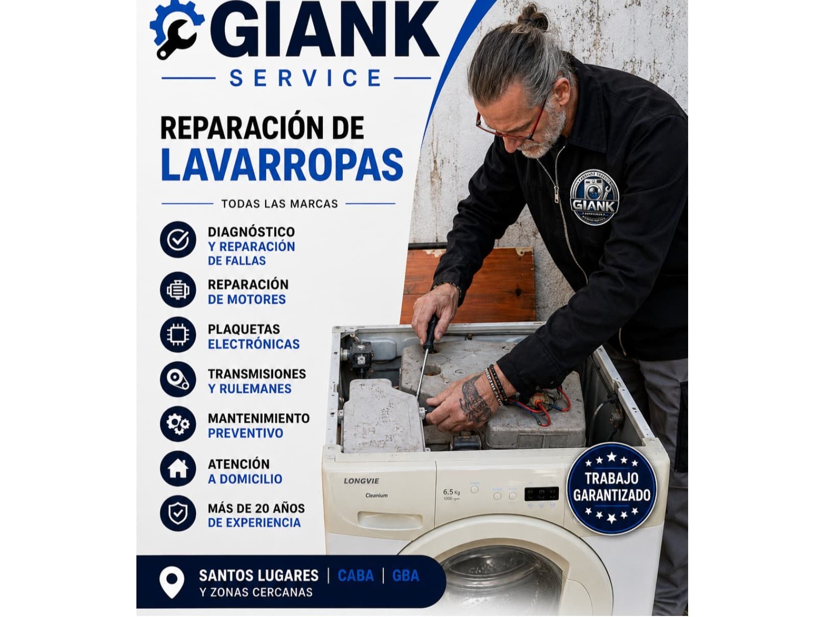 Service de lavarropas-instalacion.....
