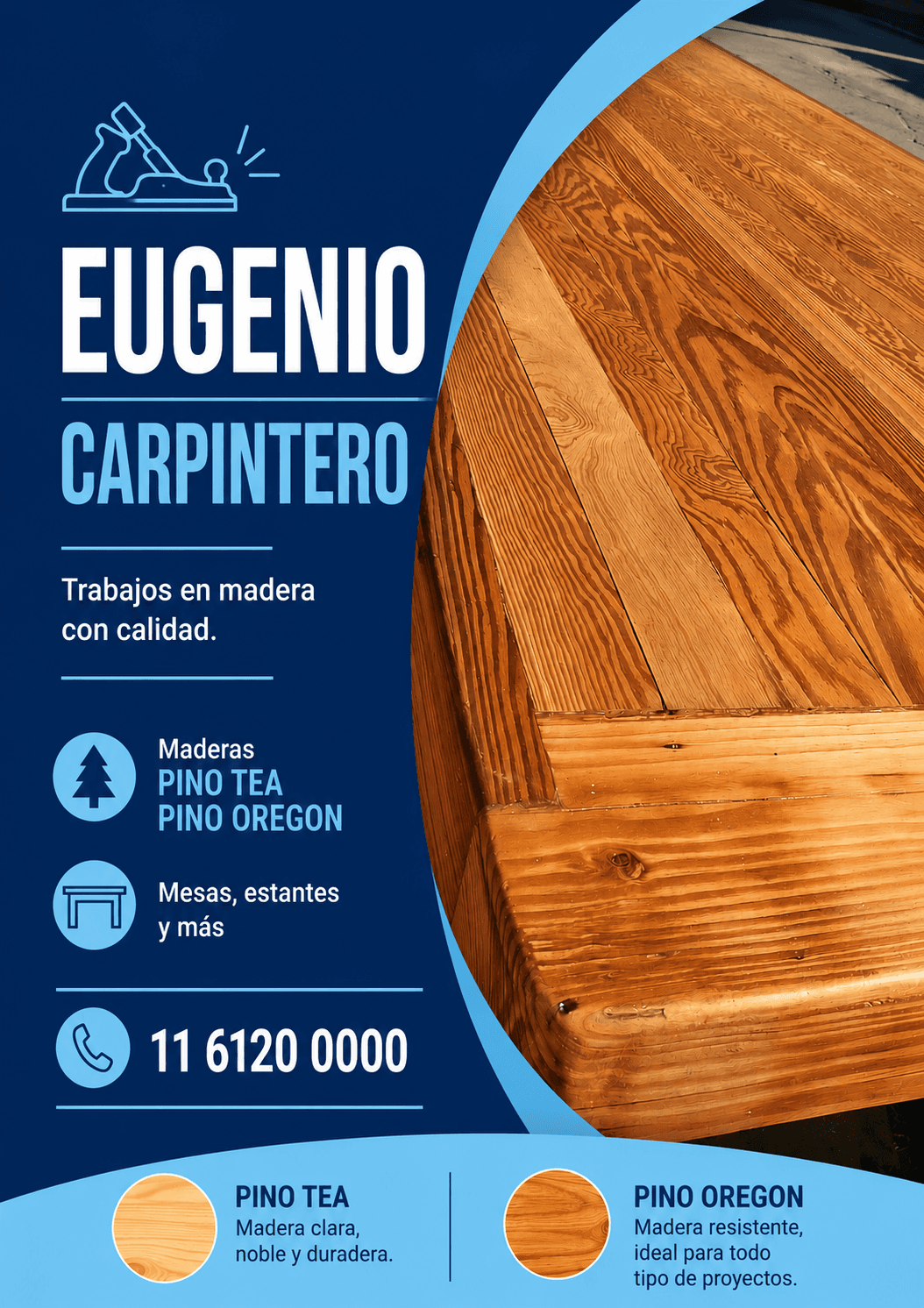 Muebles y Mesas con maderas Especiales!