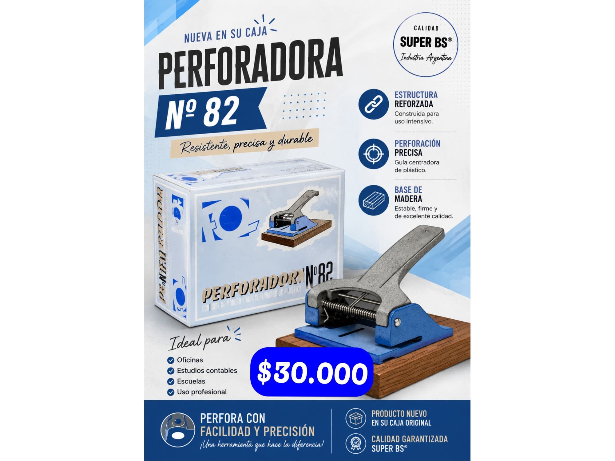 PERFORADORA BASE DE MADERA