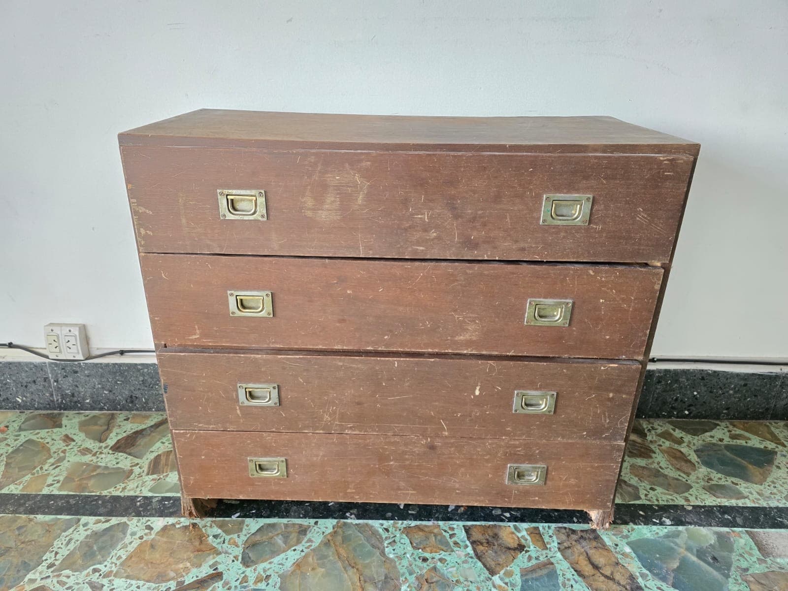 Cajonera Comoda Vintage Estilo Marinero con 4 Cajones