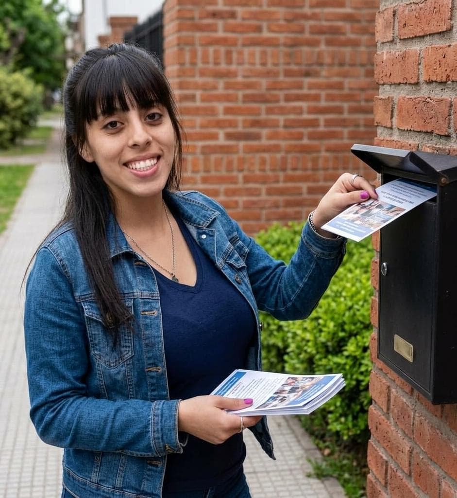 Reparto de volantes en zona sur