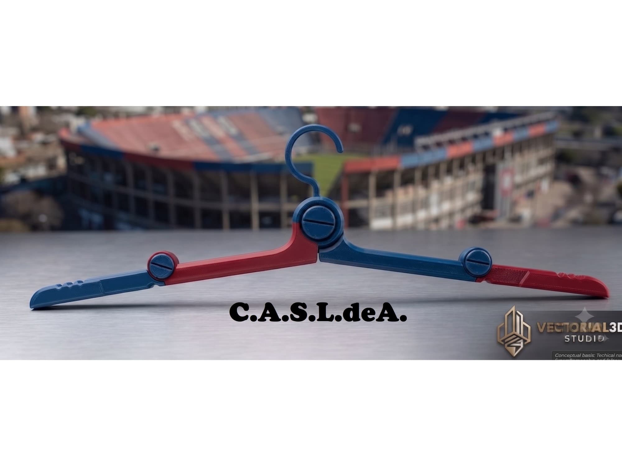 Percha plegable ideal para fanáticos del Club Atlético San Lorenzo de Almagro