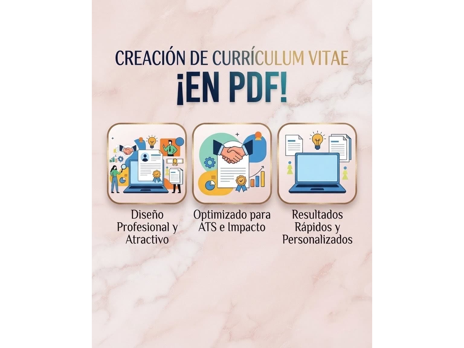 Realizamos currículum vitae profesional en PDF.