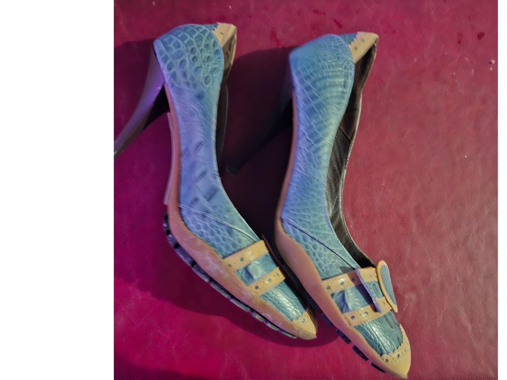 Zapatos estilettos verdes sarkany