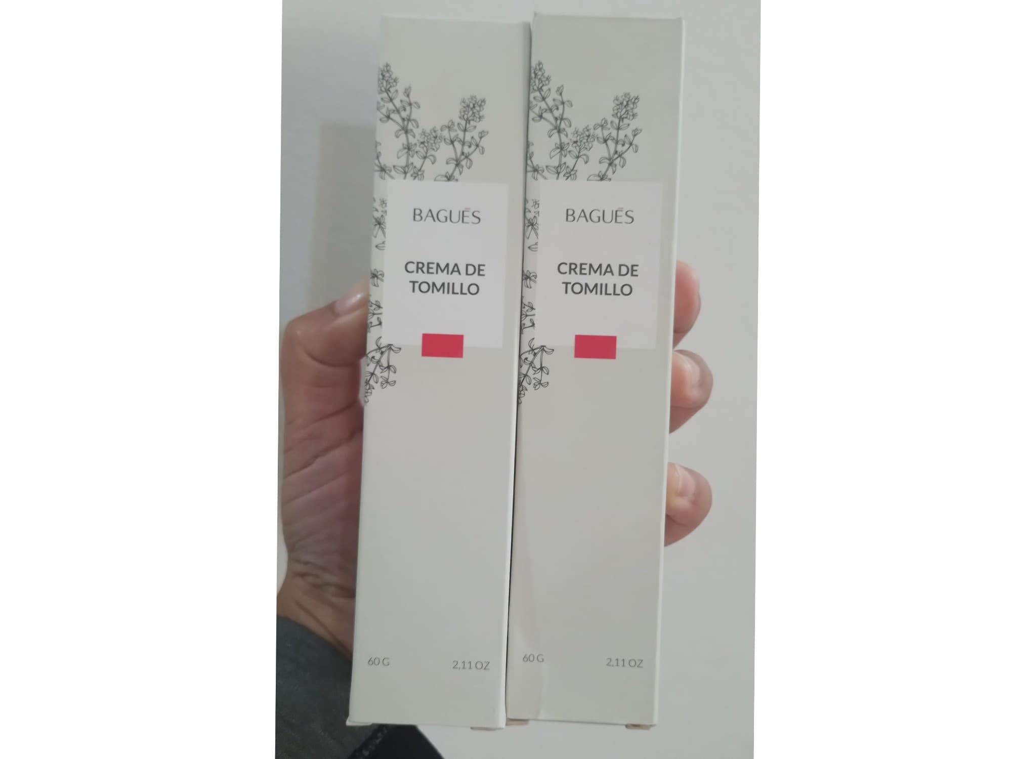 Pack por dos cremas de tomillo Bagués de 60gr.