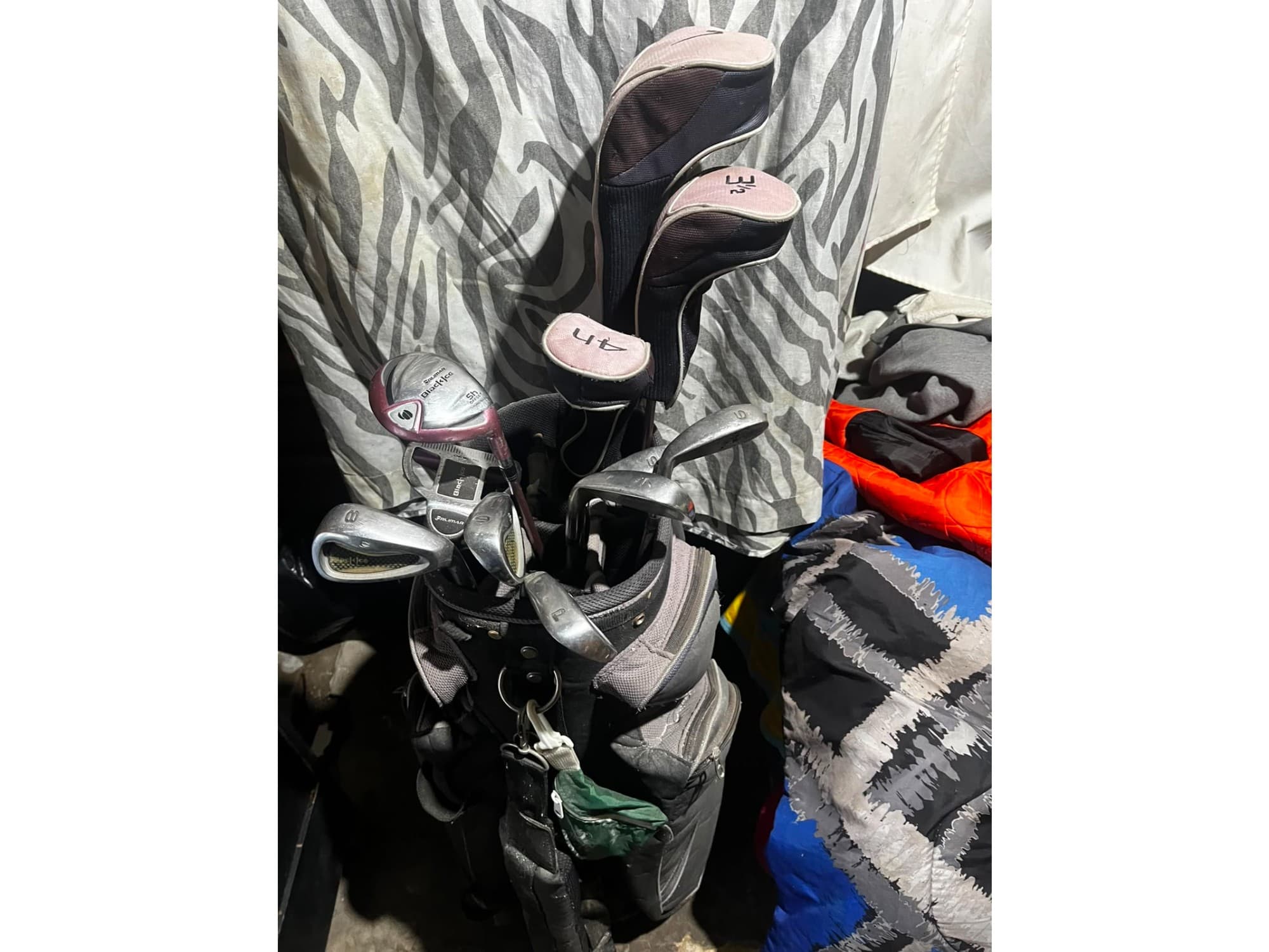 10 palos de golf y bolso