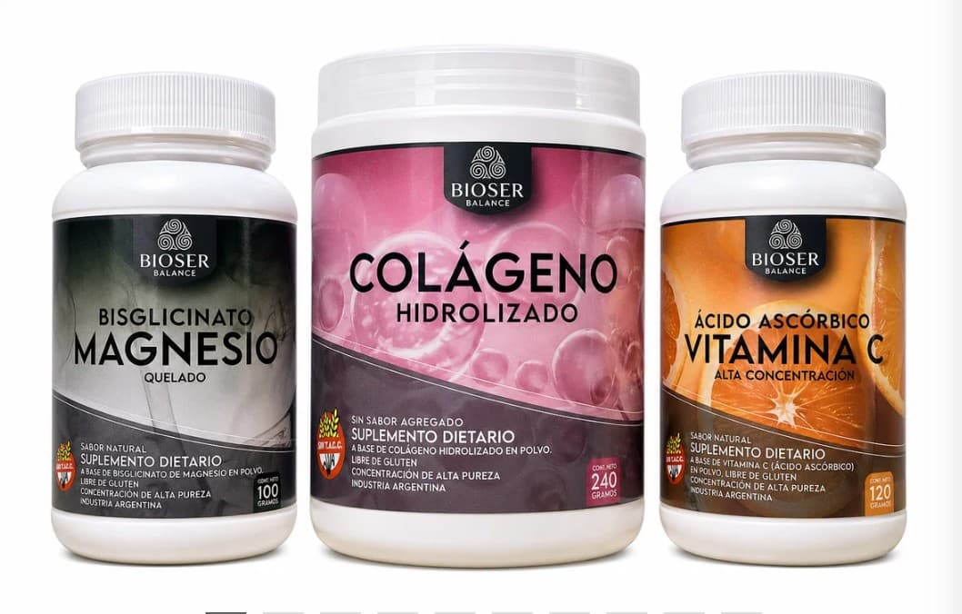 COLÁGENO + BISGLICINATO DE MAGNESIO + VITAMINA C