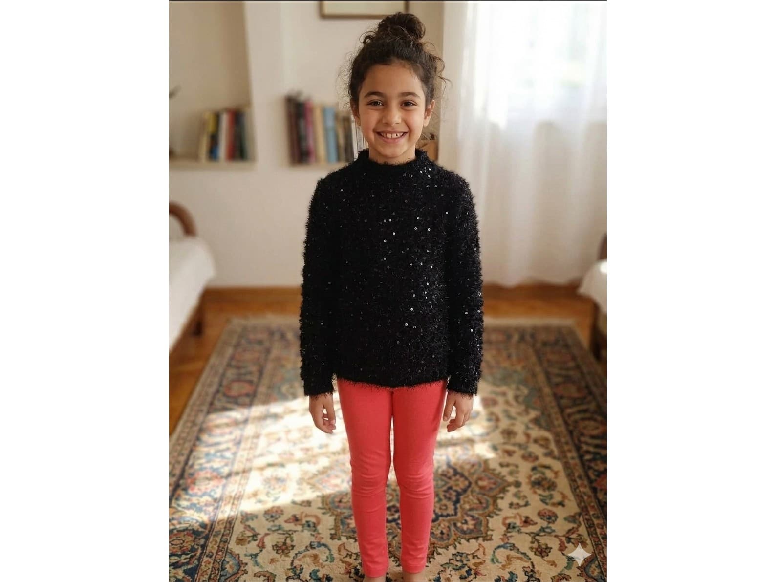 Conjunto calza y sweater nena de 8 años aprox