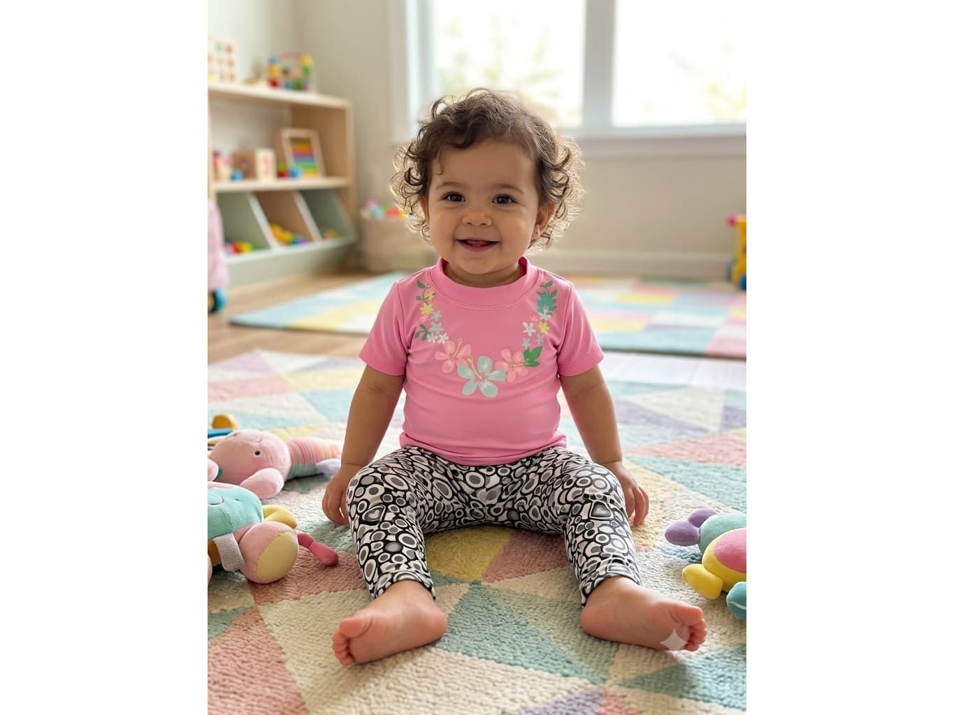 Conjunto calzas y remera bebe 1 año aprox. Pack x 5 prendas