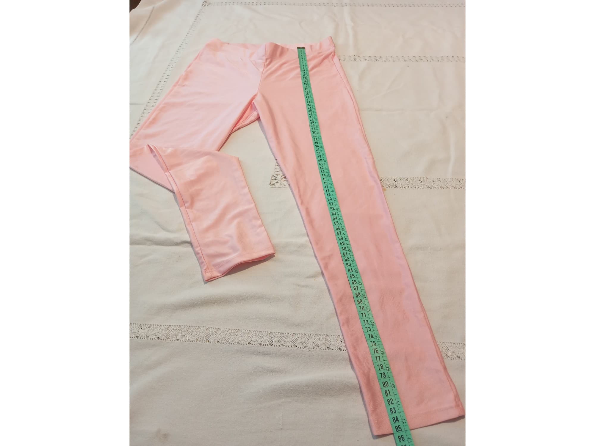 Calza rosa, brillosa de lycra. NUEVA