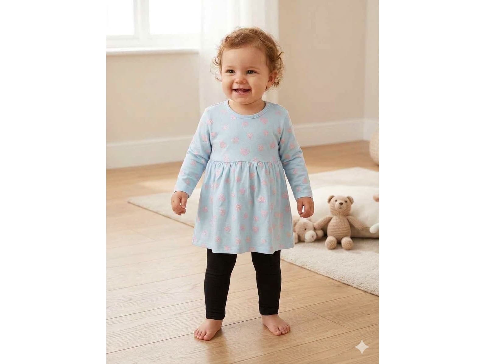 Conjunto calza y vestido nena de 1 año aprox