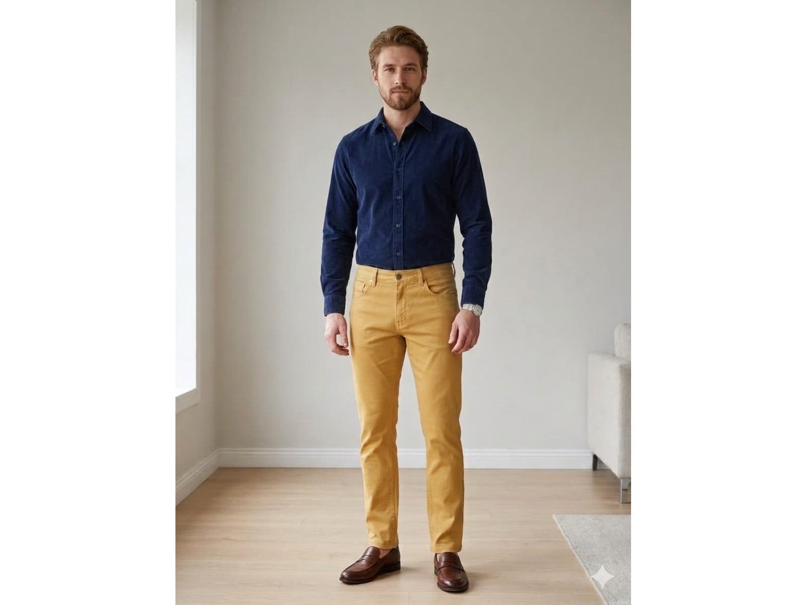 Pantalon, jean color mostaza. Semi elastizado. IMPECABLE