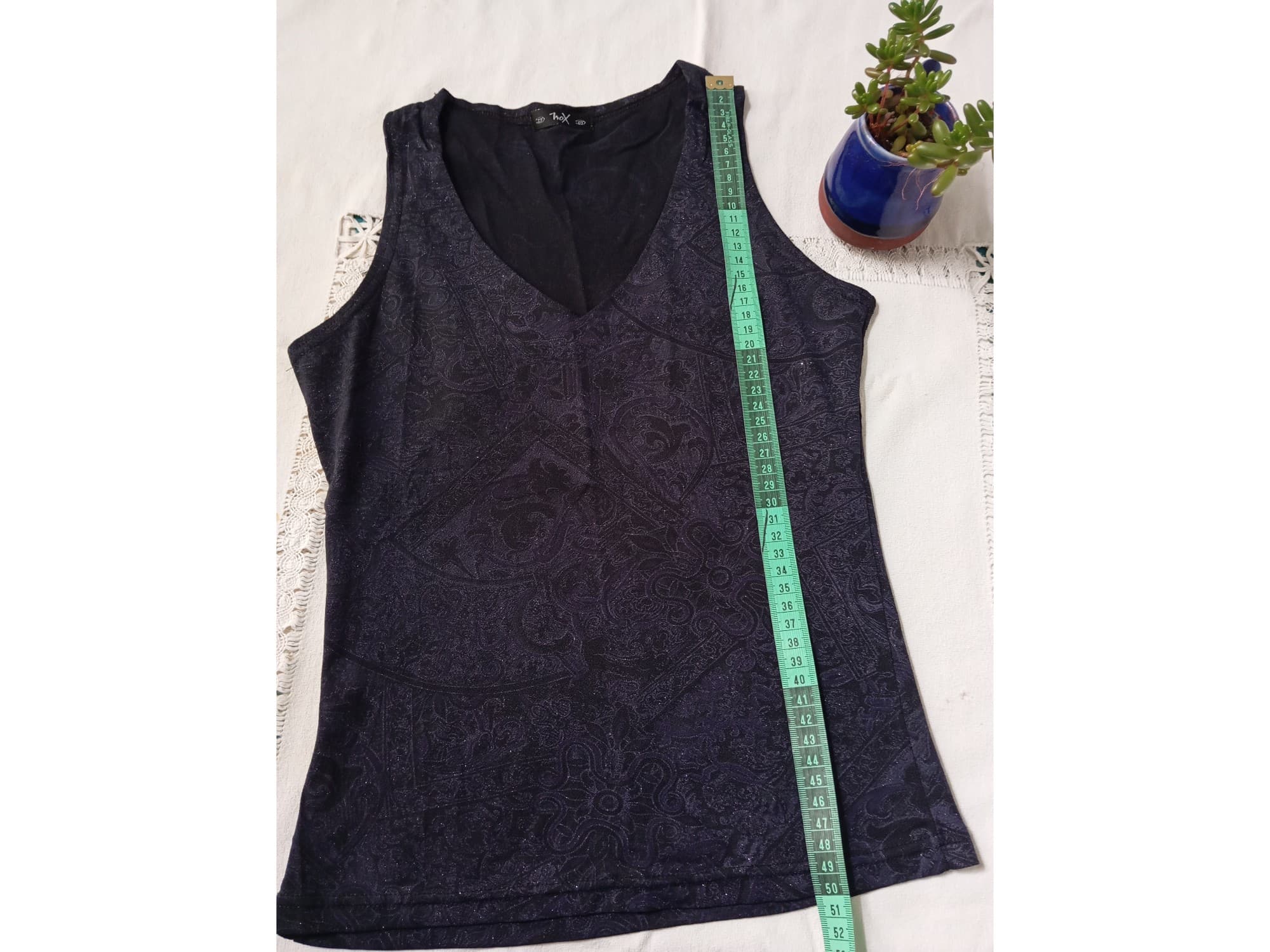 Musculosa de vestir, escote en V (Nuevas s/etiq)