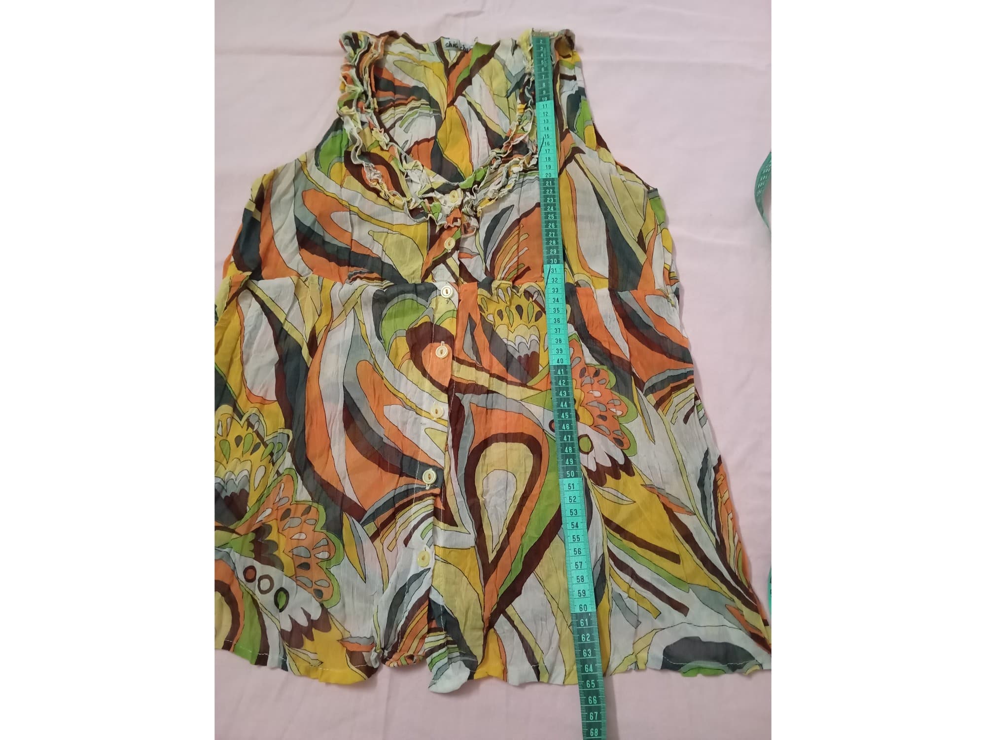 Blusa, musculosa estampada tipo gasa. IMPECABLE