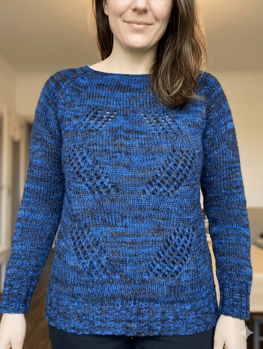 Sweater calado azul