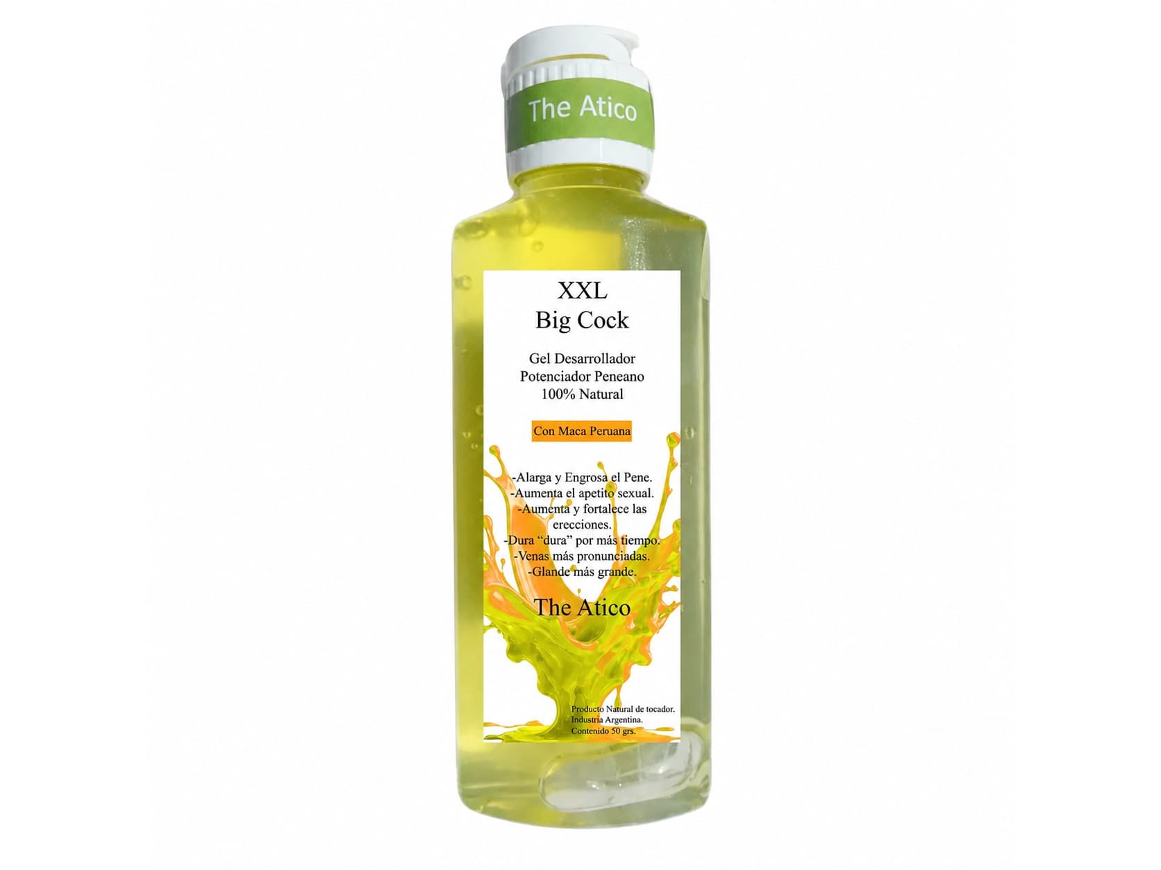 Gel Intimo para Hombre, Alarga el Pene, Vigor Masculino, con Maca Peruana, 50gr