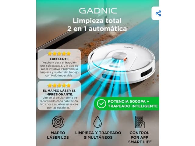 Aspiradora robot Gadnic