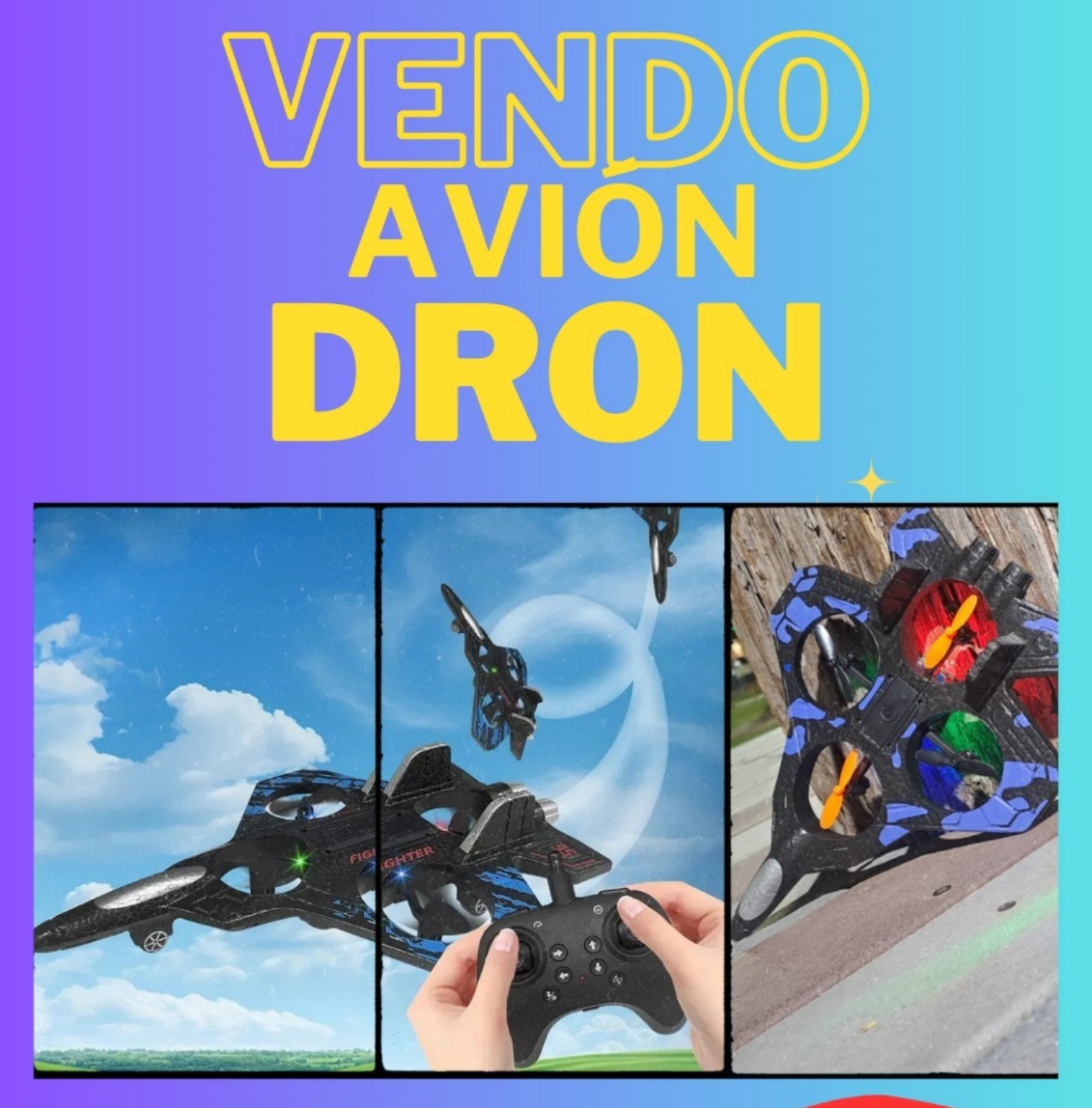 Vendo Juguete avion volador a control remoto